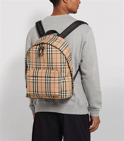 burberry vintage check backpack.